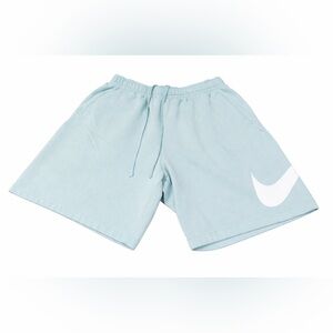Nike Club Fleece Aqua Blue Big Swoosh Shorts XL BV2721-382 Men’s
